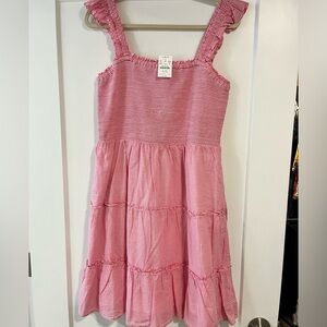 Jcrew Factory Striped smocked tiered mini dress - Size M NWT